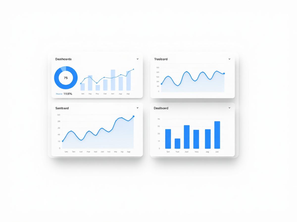 Marketing analytics dashboard showing campaign performance charts